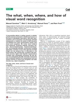 The what, when, where, and how of visual word recognition