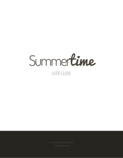 Summertime User Guide