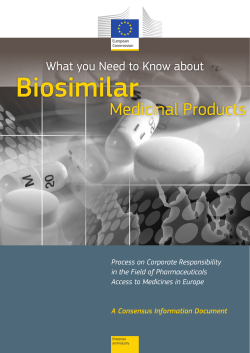 What you need to know about Biosimilar Medicinal Products
