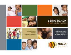 Being Black Is Not a Risk Factor - National Black Child Development