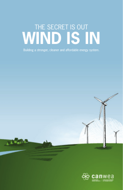 WIND IS IN - Canadian Wind Energy Association