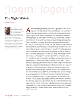 The Night Watch - Microsoft Research