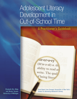 Adolescent Literacy Development in Out-of