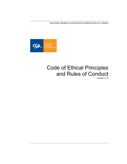 Code of Ethical Principles and Rules of Conduct