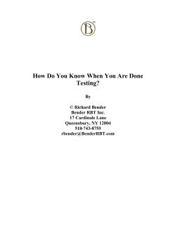 How Do You Know When You Are Done Testing?