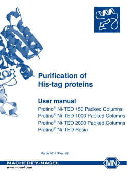 Purification of His-tag proteins