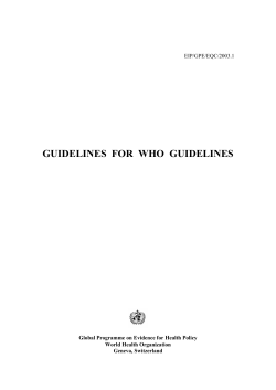 guidelines and WHO guidelines