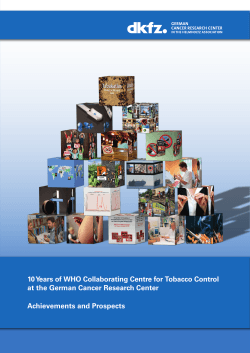 10 Years of WHO Collaborating Centre for Tobacco Control