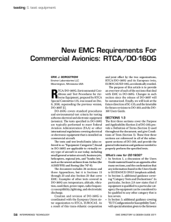 New EmC requirements For Commercial Avionics: rtCA/Do-160g