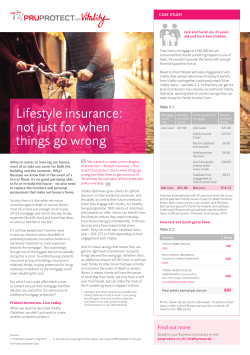 Lifestyle insurance: not just for when things go wrong