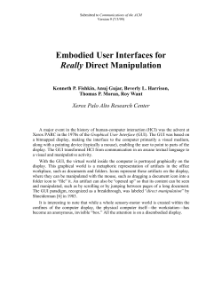 Embodied User Interfaces for Really Direct Manipulation