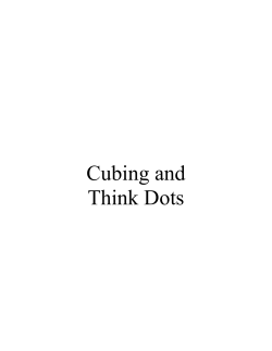 Cubing And Think Dots