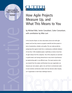 How Agile Projects Measure Up, and What This