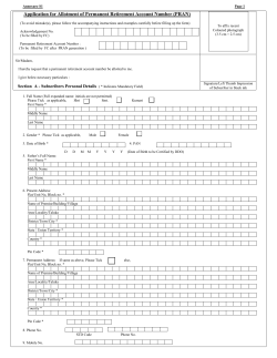 Pran application Form