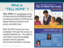 The 2013 TELL HCPS Survey