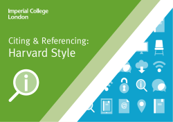The Harvard style of referencing