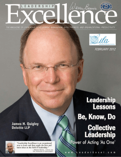 Be, Know, Do Leadership Collective Lessons