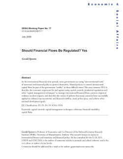 Should Financial Flows Be Regulated? Yes