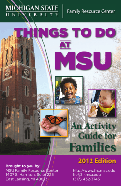 Things to do at MSU - Family Resource Center