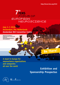 Be There! - 7th Forum of European Neuroscience