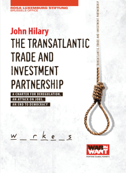 The Transatlantic Trade and Investment Partnership