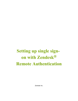 Setting up single sign- on with Zendesk Remote Authentication