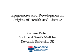 Epigenetics and Developmental Origins of Health and Disease