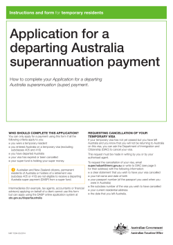 Application for a departing Australia superannuation payment