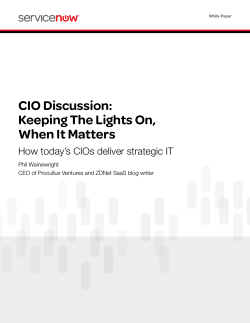 CIO Discussion: Keeping The Lights On, When It Matters