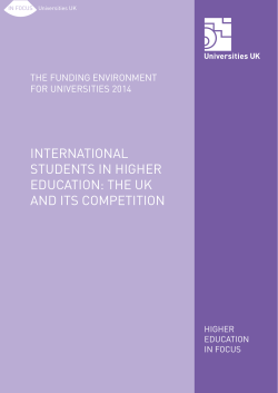 International students in higher education: the UK and its competition