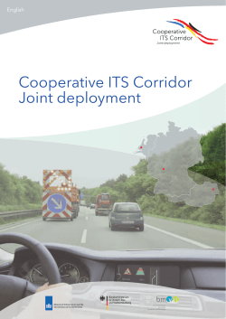 Cooperative ITS Corridor Joint deployment  (not