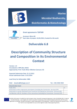 Description of Community Structure and Composition in its