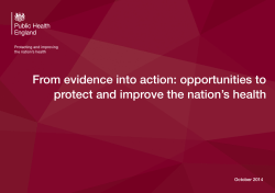 From evidence into action: opportunities to protect and