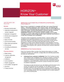 HORIZON Know Your Customer