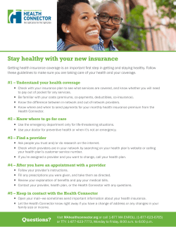 Stay healthy with your new insurance