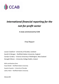 International financial reporting for the not-for