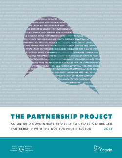 The Partnership Project - Ministry of Citizenship and Immigration