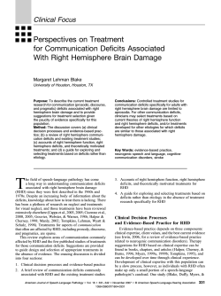 Perspectives on Treatment for Communication