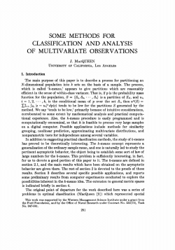 Some Methods for classification and Analysis of Multivariate