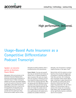 Usage-Based Auto Insurance as a Competitive