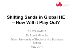 Shifting Sands in Global HE – How Will it Play Out