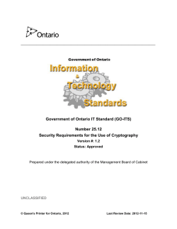 Government of Ontario IT Standard (GO