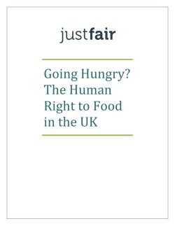 Going Hungry? The Human Right to Food in the UK