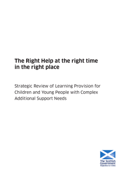 The Right Help at the Right Time in the Right Place