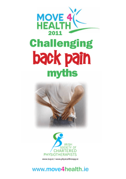 challenging back pain myths booklet