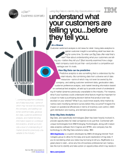 your customers are telling you...before they tell you.