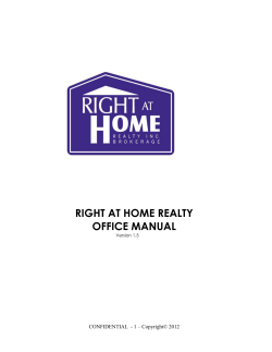 right at home realty office manual