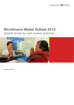 Microfinance Market Outlook 2015