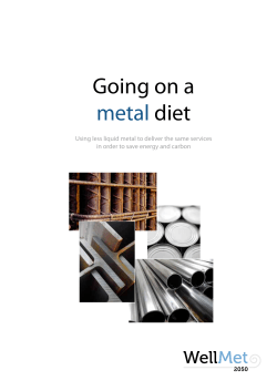 Going on a metal diet - Low Carbon Materials Processing