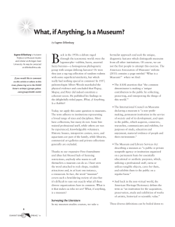 What, if Anything, Is a Museum? - National Association for Museum